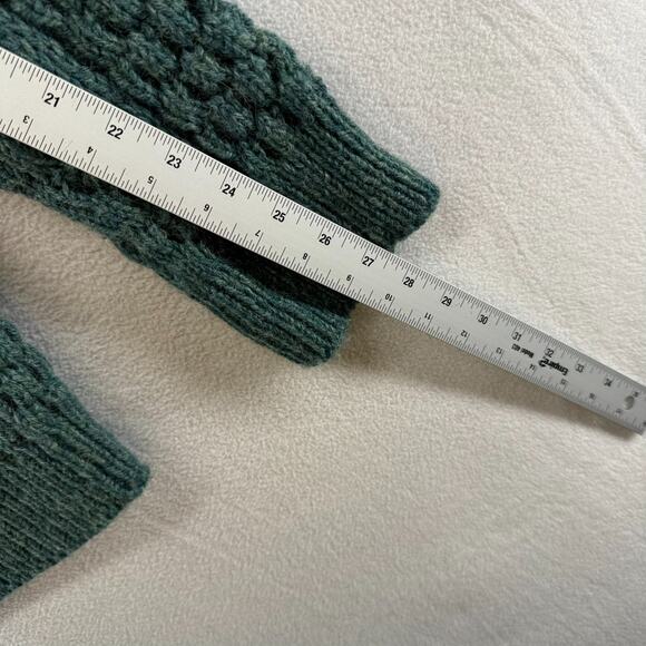 Vintage John Molloy Sweater Fits Large Green Donegal Ireland Fisherman Wool 90s - Picture 5 of 10